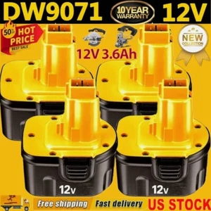 1~4 Pack 12 Volt For DEWALT DC9071 12V Battery DW9071 DW9072 DC9740 Replacement - Picture 1 of 19