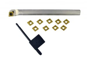 1/2 Zoll Ø x 5,9 Zoll OAL Bohrstange S08M SCLCR-3 mit 10 CCMT 321 M3 Einsätze G200 - Bild 1 von 1