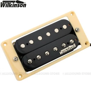 Wilkinson MWHB 'HOT' Humbucker Pickup Neck or Bridge BLACK w/ CREAM Ring - Picture 1 of 1