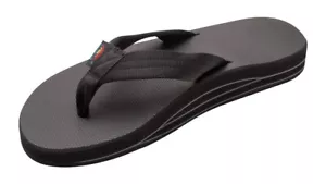 Man Rainbow Classic Rubber Double Layer Soft Top 1" Nylon Strap 302ARP Black New - Picture 1 of 6