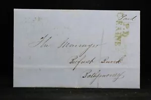 Irlanda: Cubierta sin estampillas Coleraine 1848 para Ballymoney, línea recta verde - Imagen 1 de 4