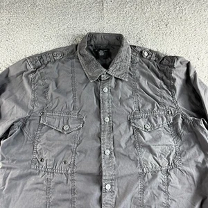 NEW INC International Concepts Shirt Mens 2XL XXL Gray Button Up Pearl Snap - Picture 1 of 9
