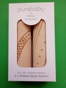 Purebaby Nikita Rotuman Timber Story Rollers _Kid/Children/Toddler Wooden Toy - Picture 1 of 4