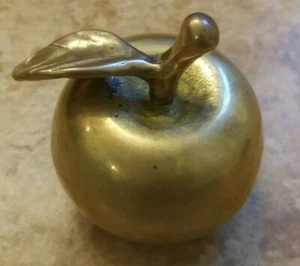 Vintage Brass Apple Bell Paperweight - Picture 1 of 6