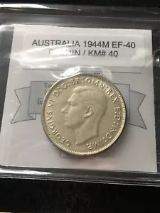 1944 M Australia ; Florin , Coin Mart Graded**EF-40** KM# 40 - Picture 1 of 8