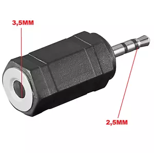 Headset Audio Adapter von 3,5mm Buchse auf 2,5mm Klinke Stecker Jack Stereo Z29 - Bild 1 von 3