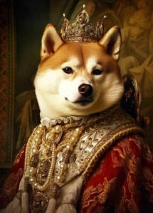 Aristocratic Shiba Inu Dog - Cute Funny Animals - Poster - Picture 1 of 5