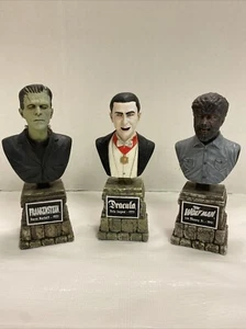 SIDESHOW UNIVERSAL THE LEGACY COLLECTION BUST STATUE DRACULA WOLFMAN FRAKENSTEIN - Picture 1 of 20
