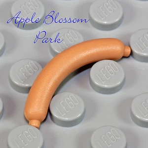 NUEVO Lego Minifigura Marrón Claro HOT DOG - Minifigura Rosa Salchicha Eslabón Parrilla Comida - Imagen 1 de 1