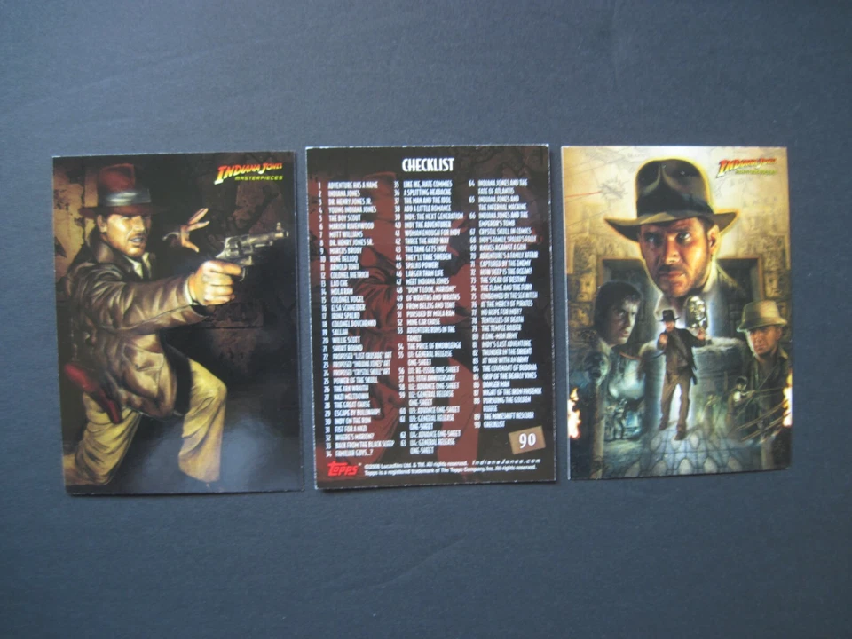 INDIANA JONES MASTERPIECES CARDS Your Pick Finish your Set 2008 Topps - Image 1 of 1