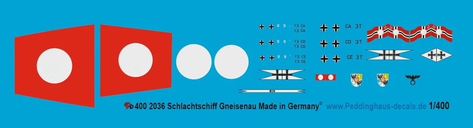 Peddinghaus-Decals 1/400 2035 Pesante Incrociatore - Immagine 1 di 1