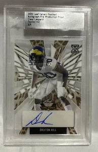 Leaf Valiant Football 2022 Daxton Hill 1/1 autógrafo leopardo transparente 🔥 - Imagen 1 de 4