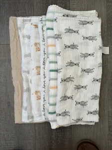 Baby Muslin Swaddle Blankets for Unisex, Baby Boy 6 Blankets - Picture 1 of 4