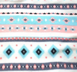 BOHEMIAN TRIBAL SHAPES PASTEL COLORS FLEECE FABRIC BTY 58" WIDE WARM FLUFFY SEW - Picture 1 of 6