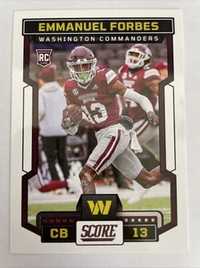 2023 Panini Score #387 Emmanuel Forbes RC Commanders - Picture 1 of 2