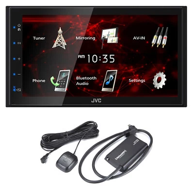 JVC KW-M180BT Double-DIN Bluetooth Receiver, Satellite Vehicle Radio Tuner Kit - Image 1 of 4