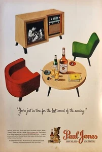 1947 Paul Jones whiskey Vintage ad youre just in time for best round - Picture 1 of 1
