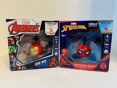WorldTech Marvel Iron Man Spider-man Flying UFO Ball New - Image 1 of 4