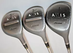 Mizuno AXIS Wood Set 1, 3 & 5 with Mizuno AXIS regular flex steel shafts - Picture 1 of 7