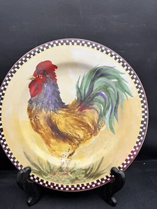 SAKURA CHANTICLEER von Sally Eckman Roberts Hahn umrandet Salatteller - Bild 1 von 4