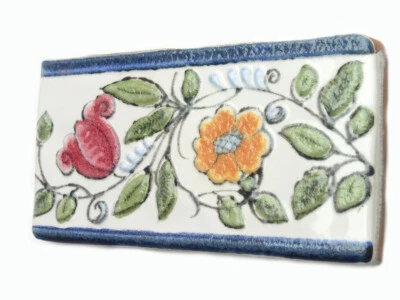 Fliesenbordüre 13x6,5cm Bordüren Badbordüre Listelo Terrina Ranken bunt rustikal - Bild 1 von 3