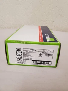 *10-PACK* Leviton 20 Amp 125 V Presa/Presa Duplex, Bianco (CR020-W) - Foto 1 di 3