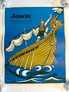 Vintage Jason 1972 Perfection Form Co Greek Roman Mythology Poster 29in x 23in - Picture 1 of 3
