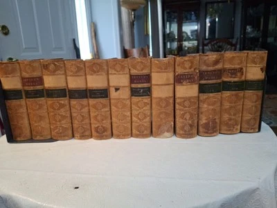 12 Vol. Full Set The Works of Washington Irving 1881 1/2 Leather Fully Marbled - Image 1 of 4