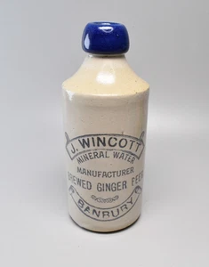Vintage Ginger Beer Steinzeug Flasche J.Wincott Banbury - Bild 1 von 7