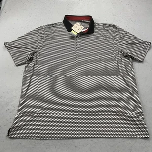 Puma Golf Poloshirt Herren 2XL XXL Schwarz Grau Rot Abstrakt Stretch Performance - Bild 1 von 12