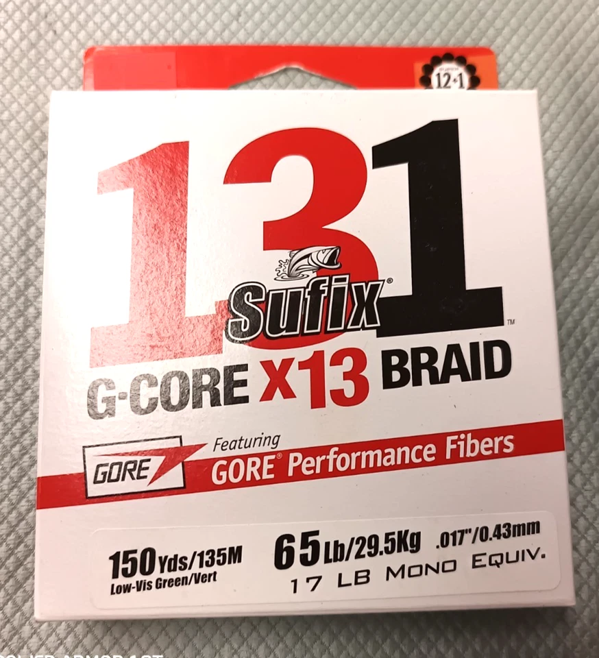 Línea de bajo y Walleye de alto rendimiento Sufix 131 trenza baja visibilidad verde 150 yardas Foto 1 de 1