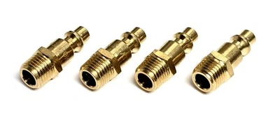 SUNGATOR, 1/4" Body X 1/4" MNPT Plug, Industrial Coupler, Air Fitting, (Qty.4) - Image 1 of 2