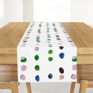 Runner da tavolo moderno a pois dipinti righe astratte linee semplici stampato - Foto 1 di 5