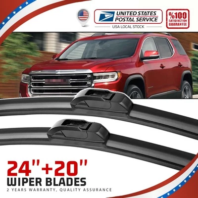 Front Windshield Wiper Blades Fit For BMW X5 2014-2017 24"+20" J UHOOK Set of 2 — 第 1/4 张图片
