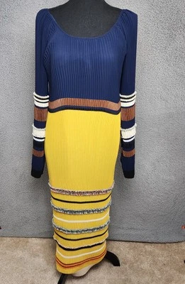 Derek Lam Silk Dress S Medium Runway Maxi Boho Luxury Pleated Festival Romantic  - Image 1 of 4