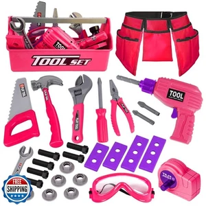 LOYO Kids Werkzeugset - Kleinkind Werkzeugset mit Kinder Werkzeuggürtel Werkzeugkoffer und Elektro - Bild 1 von 5