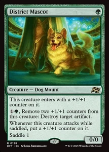 MTG 1x District Mascot, quasi nuovo, Aetherdrift, +1/+1 Counter Destroy Artifact Sella - Foto 1 di 1