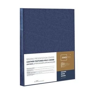 Paquete de 100 fundas de polietileno de alta resistencia con textura de cuero de 16 mil, tamaño letra, plástico B... - Imagen 1 de 6