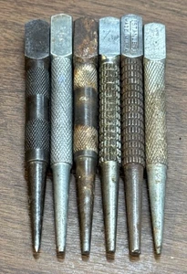 Lot of 6 Carpenter Tools Nail Set Punches Vintage Woodworking Stanley & Others - Picture 1 of 13