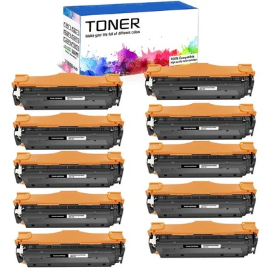 10 PK - BLACK CE410A Toner for HP 305A LaserJet Pro 400 Color M451dw MFP M475dw - Image 1 of 4