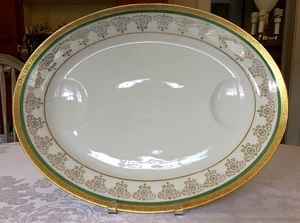 THEODORE HAVILAND LIMOGES GOLD VERKRUSTET 18" FLEISCHPLATTE UM 1903 FRANKREICH #H4568 - Bild 1 von 12