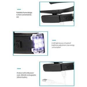 3 Magnification Levels LED Headband Magnifier Glasses for Hobbies and Crafts - Zdjęcie 1 z 12