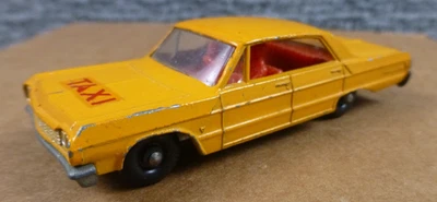 Matchbox LESNEY CHEVROLET IMPALA TAXI No. 20 Yellow W LOGO Sticker - Image 1 of 4