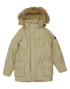 WOOLRICH Mens Hooded Padded Jacket UK 36 Small Green Nylon AY10 - Picture 1 of 3