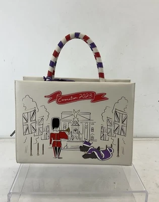 Bolso de Mano Radley London Coronation 2023 Blanco Púrpura Rojo Cuero Foto 1 de 4