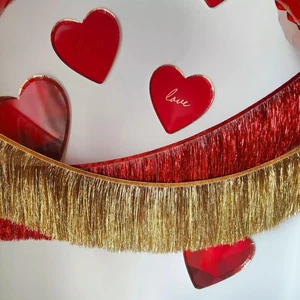 Paquete de 2 Guirnalda de Oropel Brillante Duradera Roja y Dorada con Flecos - 6 Pies Reutilizable... - Imagen 1 de 5