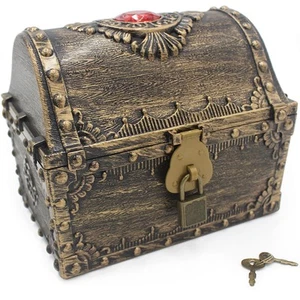 Large Treasure Chest for , Plastic Toy Pirate Chest Decorative - Teacher's Cl... - Picture 1 of 6