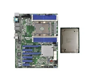 ASRock EPC621D8A Motherboard With Intel Xeon Gold 6138 CPU 1.8 GHz Processors - Picture 1 of 2