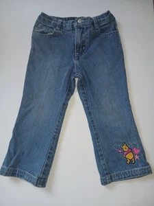 Vintage Disney Kids Denim Jeans Winnie The Pooh Applique Embroidery 90s Y2K 3T - Picture 1 of 11