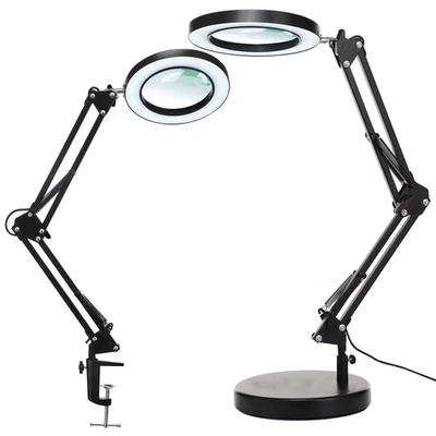 10X Magnifying Glass with Light and Stand, 3 Color Modes Stepless Dimmable 2-in- - Image 1 of 4